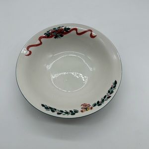 Newcor Christmas Morning Round 8" Vegetable Bowl Dish Bear Ribbon